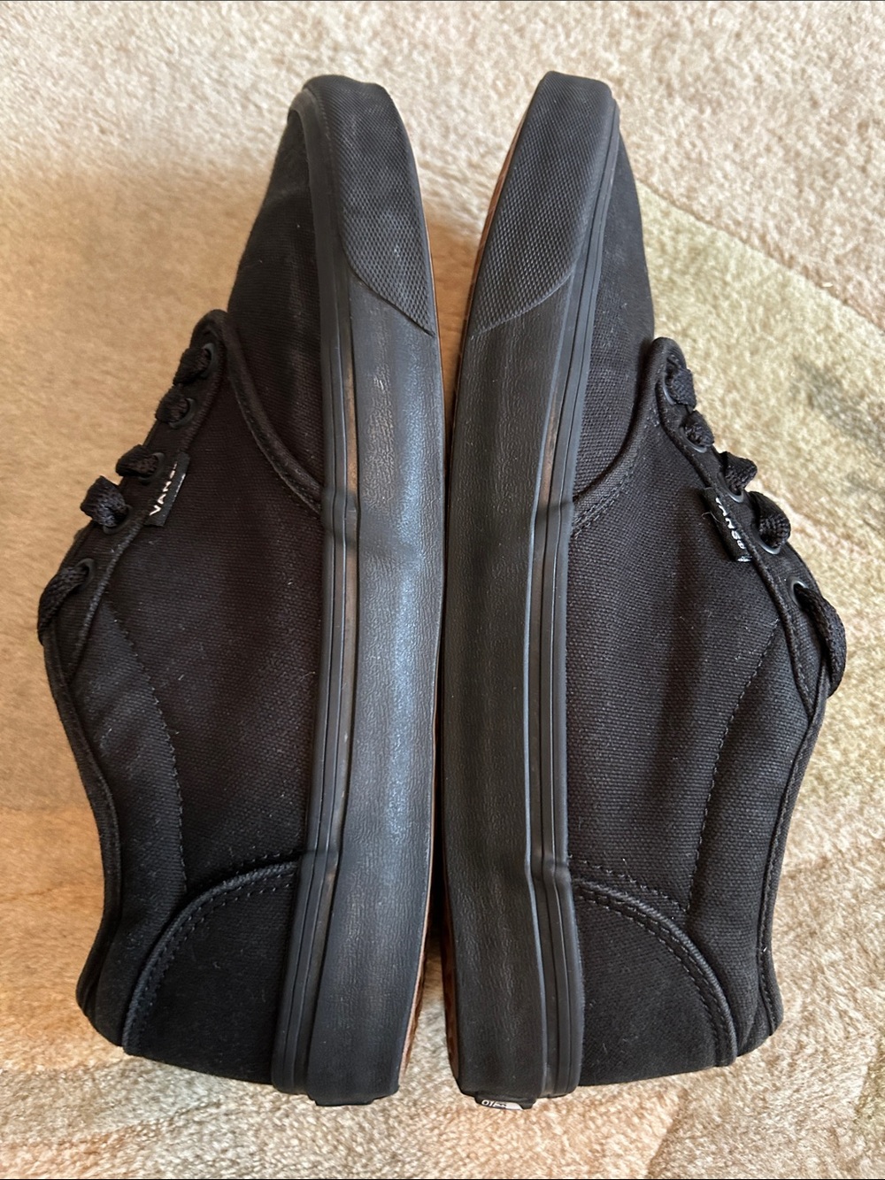 Vans Black Canvas Low-Top Skate Sneakers - Picture 6 of 9
